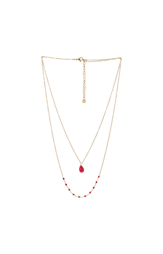 Collier Paola - Laiton doré & jade