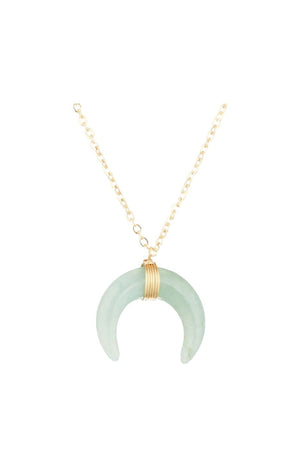 Collier Loreleï - Laiton doré & aventurine verte