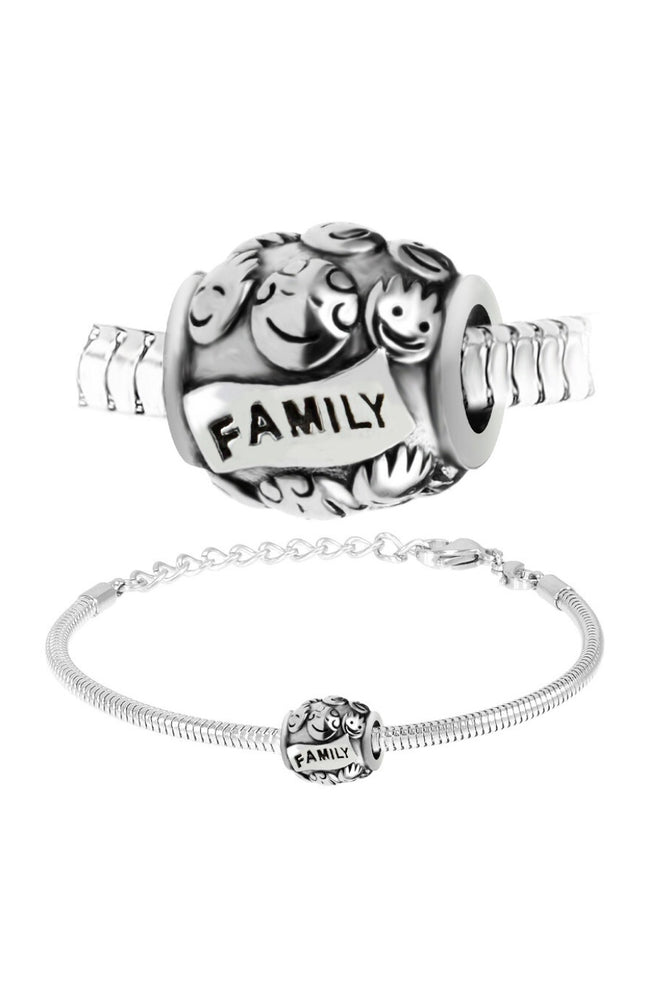 Bracelet - Charms Family - Acier inoxydable