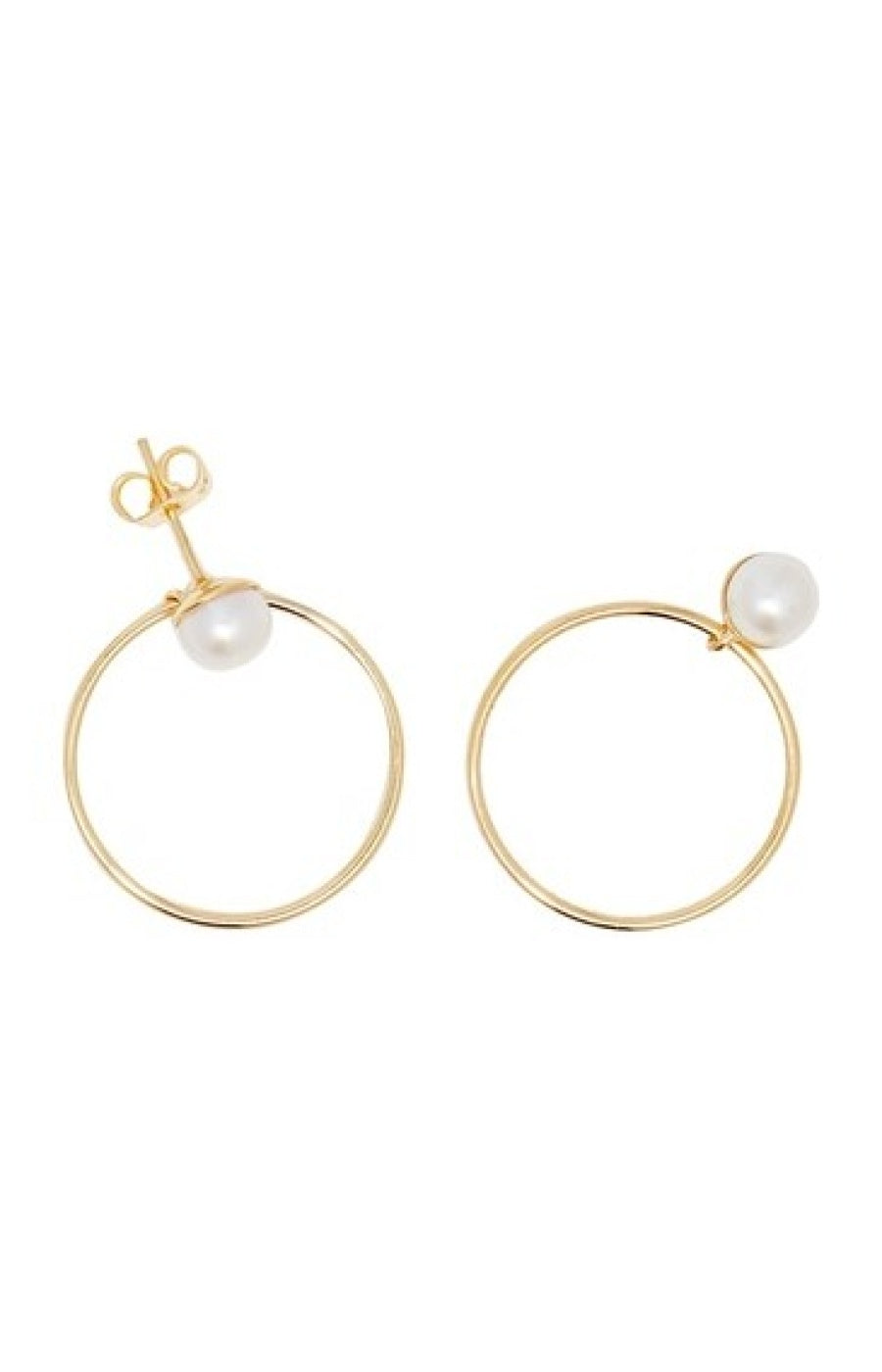 Boucles d'oreilles Lison - Laiton doré & perles