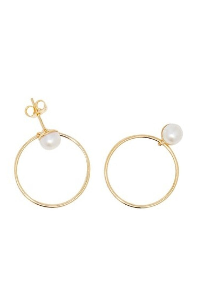 Boucles d'oreilles Lison - Laiton doré & perles