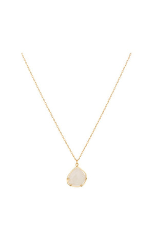 Collier Charlie - Laiton doré & quartz rose