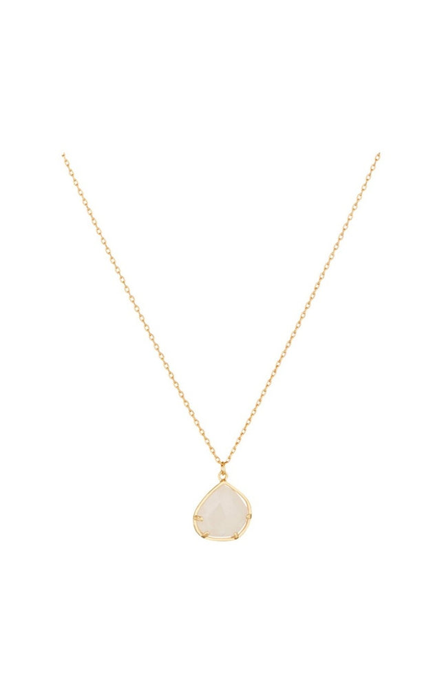 Collier Charlie - Laiton doré & quartz rose