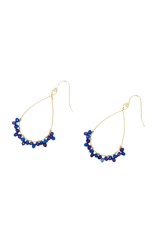 Boucles d'oreilles Ophélia - Laiton doré & jade