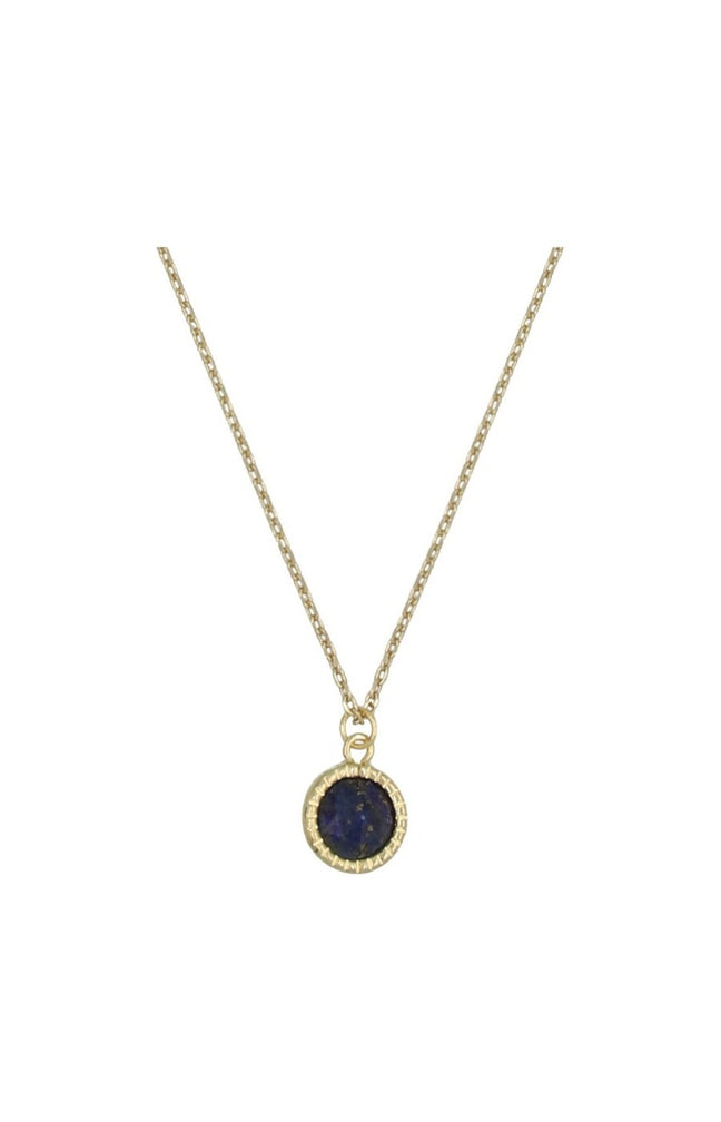 Collier Elizabeth - Laiton doré & lapis bleue