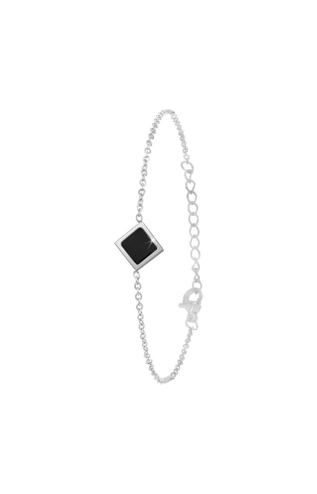Parure - Collier, boucles d'oreilles & bracelet - Acier inoxydable - Argenté