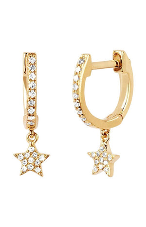 Boucles d'oreilles Valérie Laiton doré à l'or fin 18k & zircons