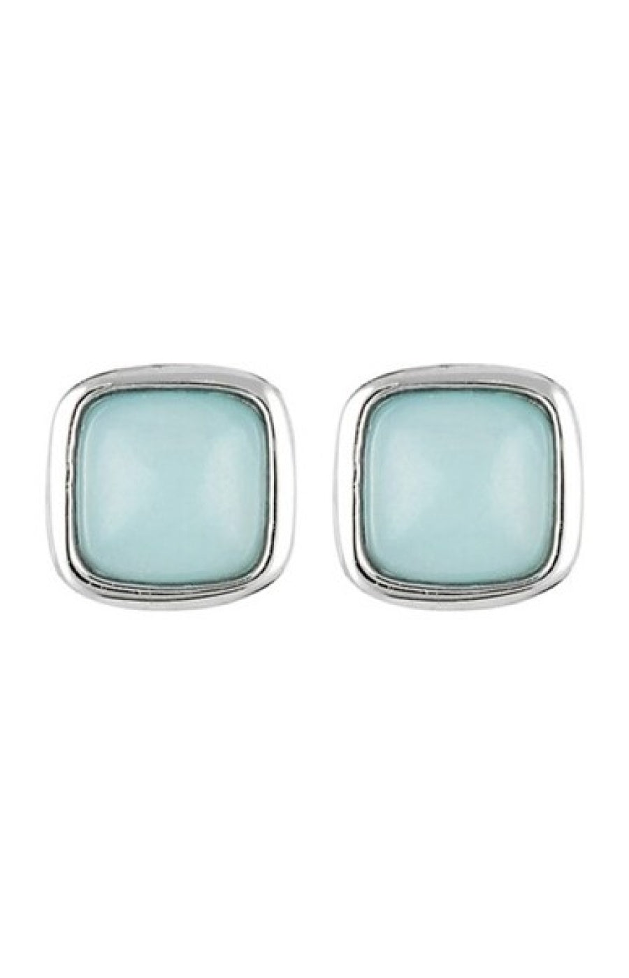 Boucles d'oreilles Lina - Laiton & amazonite