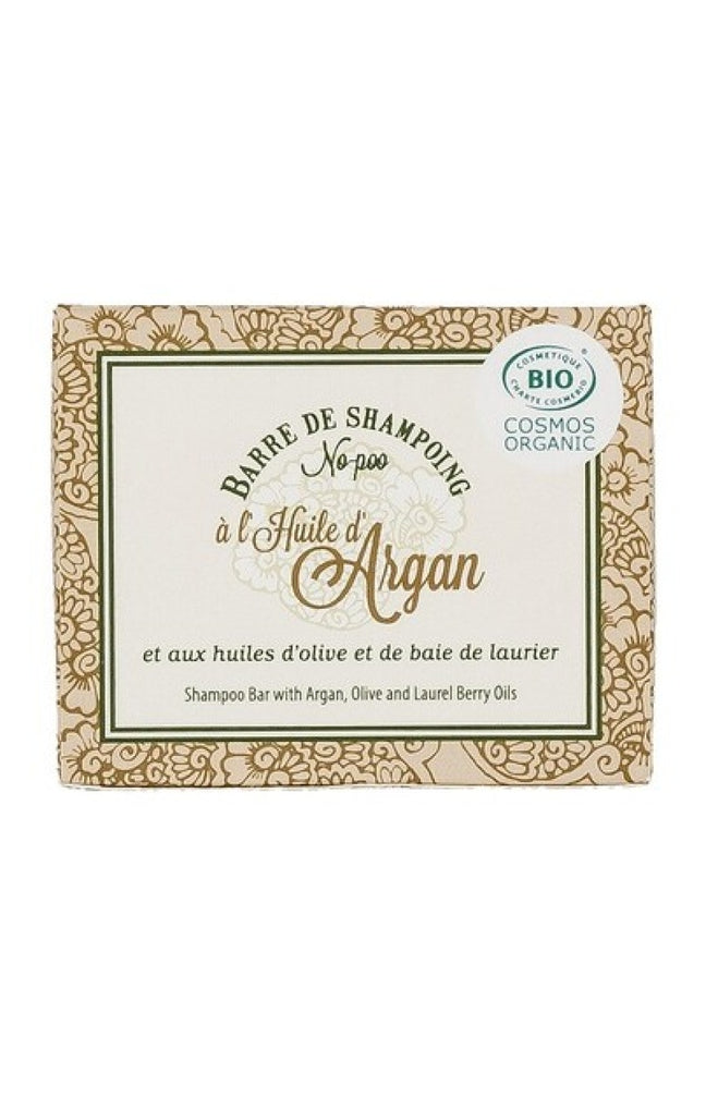 Barre de shampoing hydratant no-poo bio - Huile d'argan -125 g