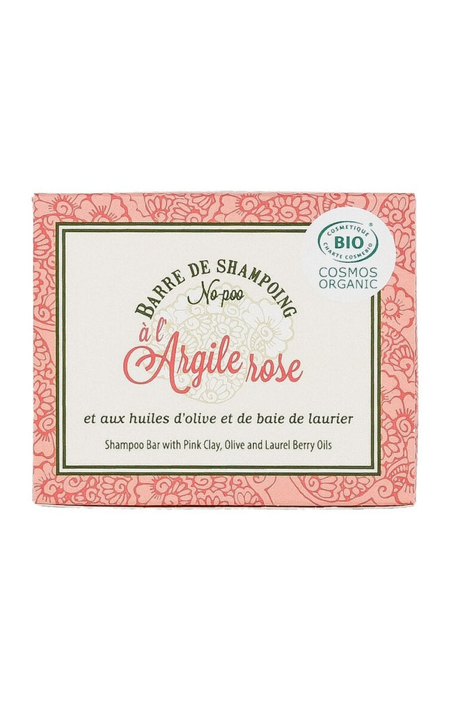 Barre de shampoing no-poo bio - Argile rose - 125 g