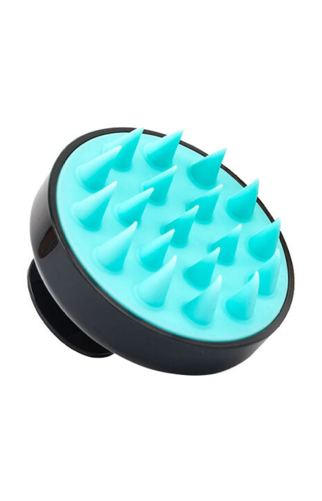 Brosse pour shampoing 2-en-1 - Silicone - Turquoise