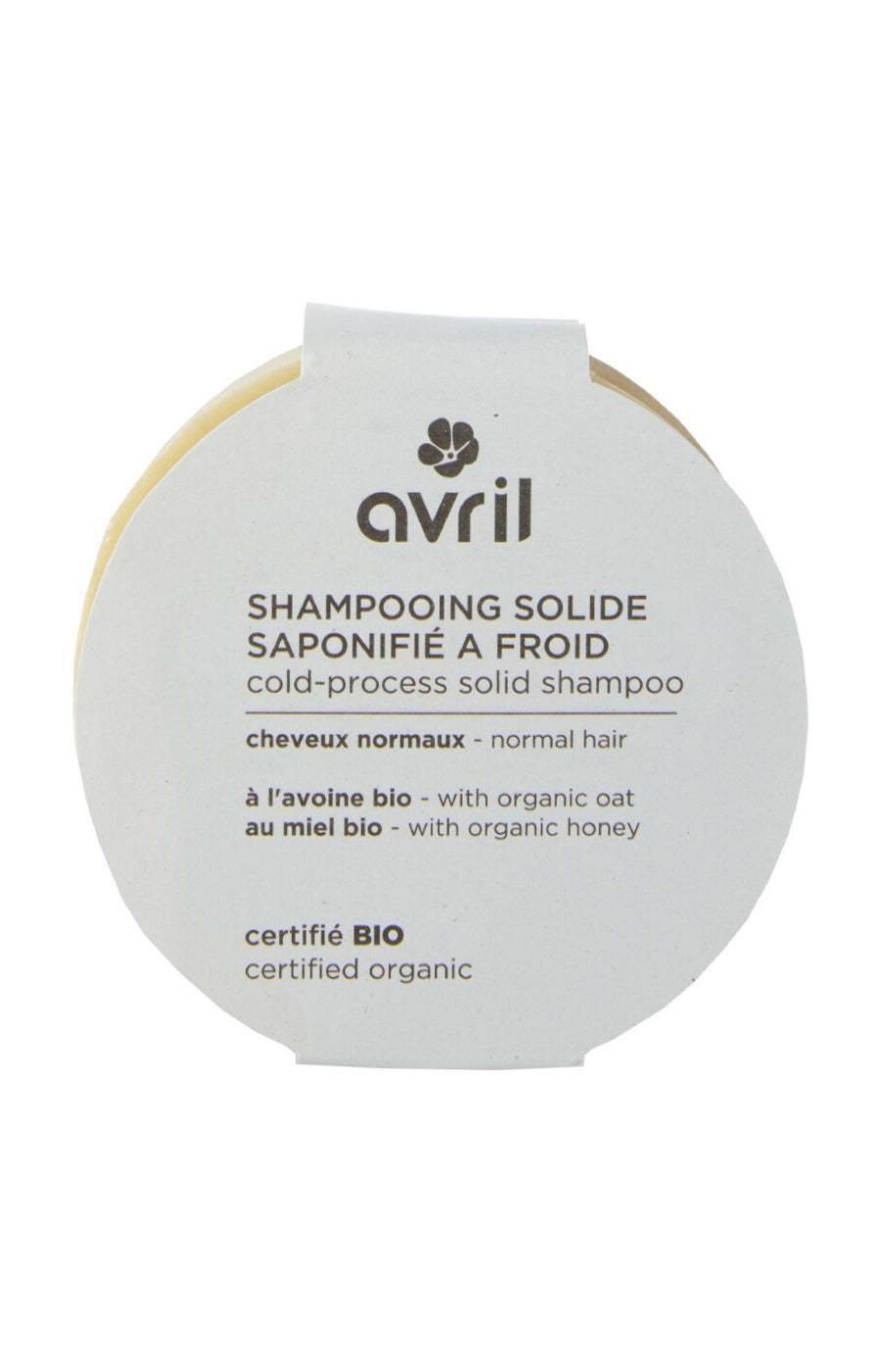 Shampoing solide à froid bio - Cheveux normaux -100 g