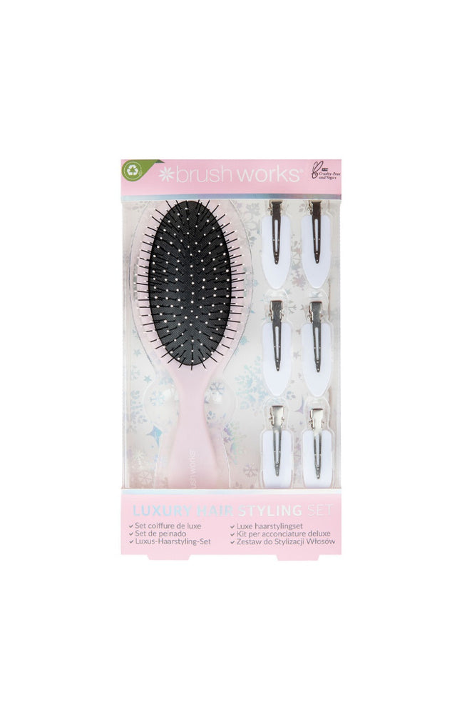Coffret coiffure - Brosse & pinces à cheveux anti-marque - 7 produits