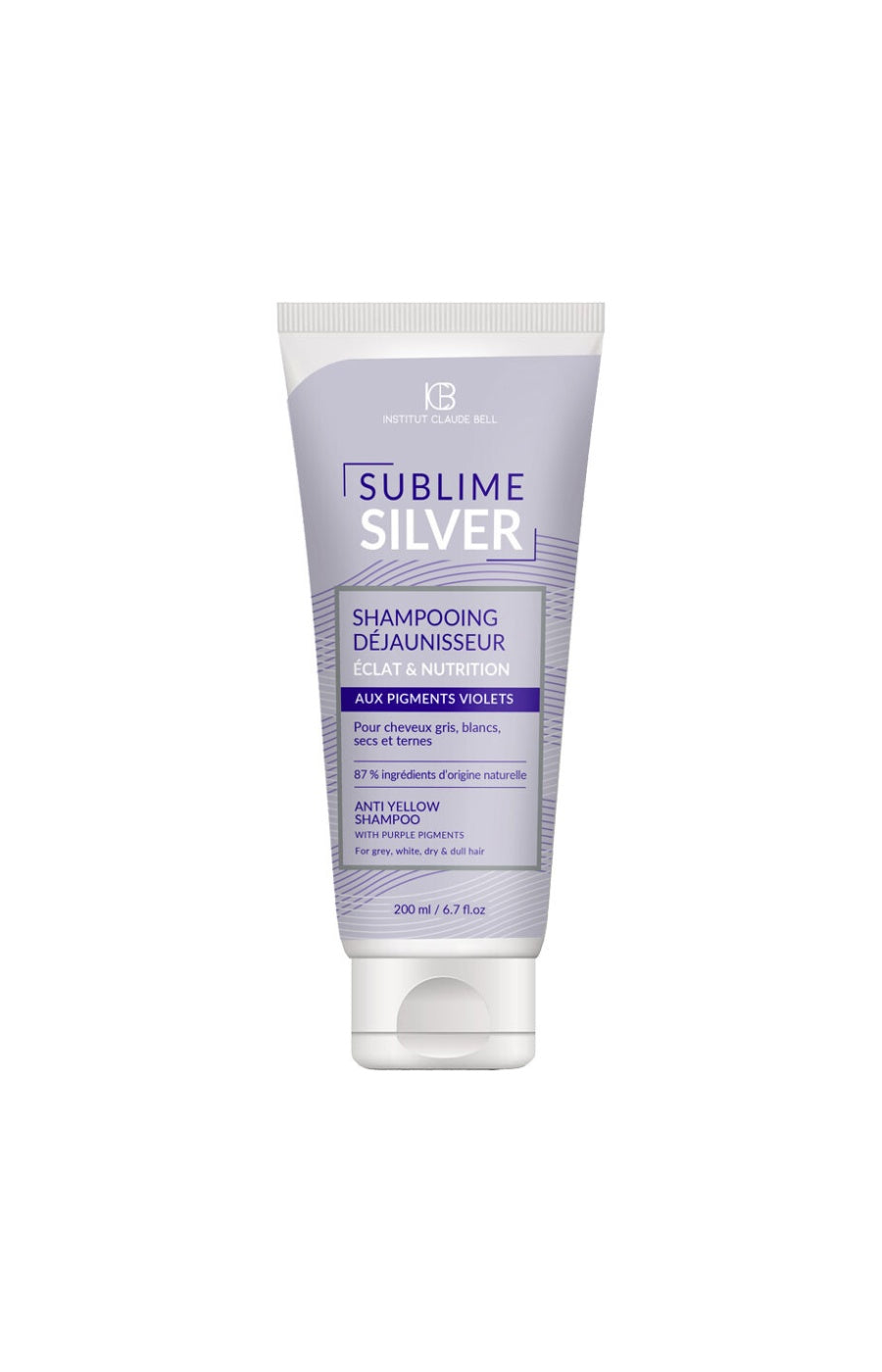 Shampoing violet déjaunisseur - Sublime silver - Cheveux gris, blancs, secs & ternes
