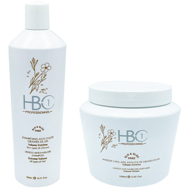 Routine anti-chutes - Graines de lin - Cheveux ternes - 2 produits