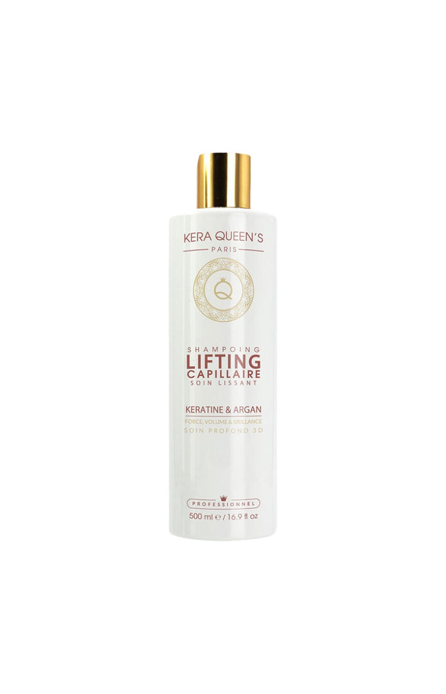 Shampoing lifting capillaire force, volume & brillance - Kératine & argan - Cheveux abîmés - 500 ml