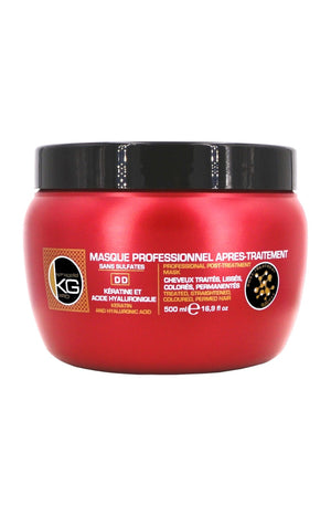 Masque après-traitement - Kératine & acide hyaluronique - Cheveux colorés et/ou lissés