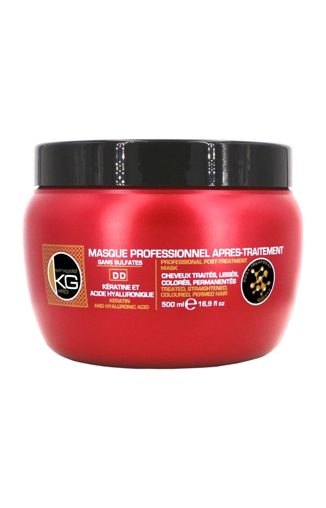 Masque après-traitement - Kératine & acide hyaluronique - Cheveux colorés et/ou lissés