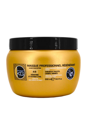 Masque régénérant - Kératine & extrait d'ail - Cheveux lissés & abîmés - 500 ml