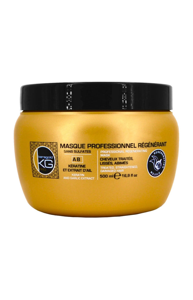 Masque régénérant - Kératine & extrait d'ail - Cheveux lissés & abîmés - 500 ml