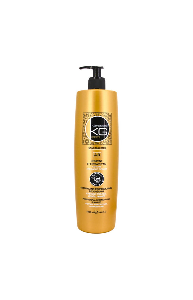 Shampoing régénérant - Kératine & extrait d'ail - Cheveux lissés & abîmés