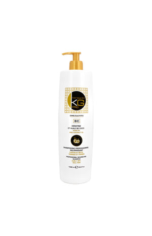 Shampoing nourrissant - Kératine & huile de coco - Cheveux secs, ternes & frisés - 1 L