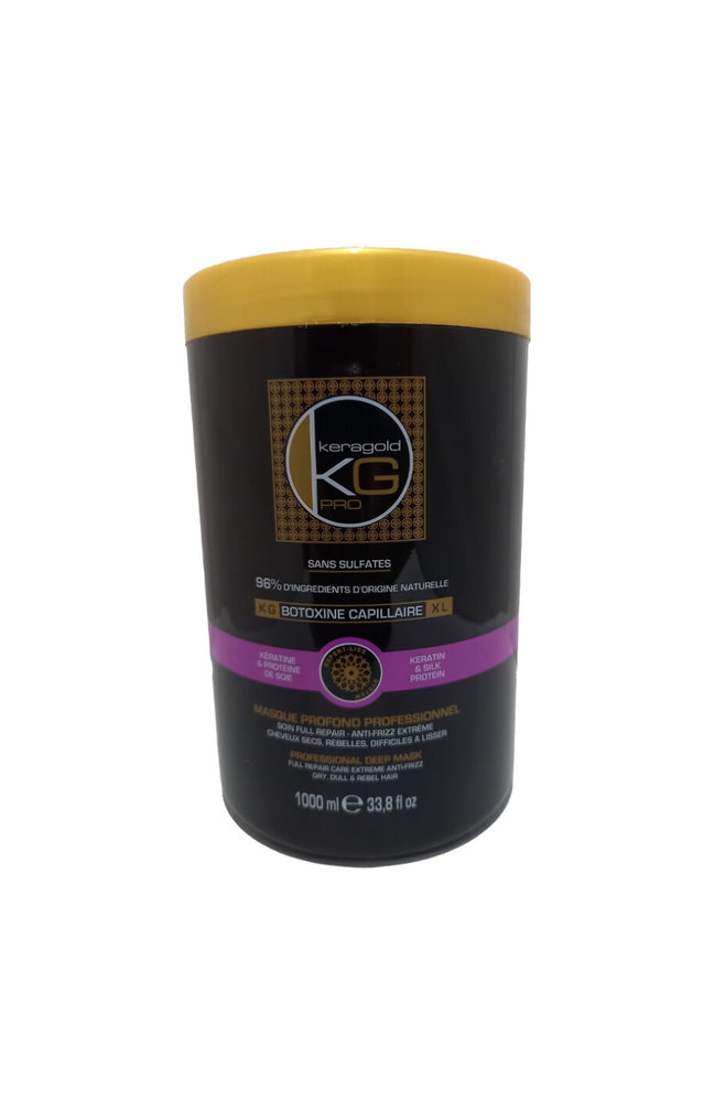 Masque réparateur - Botoxine - Kératine & protéine de soie - Cheveux secs & rebelles - 1 L