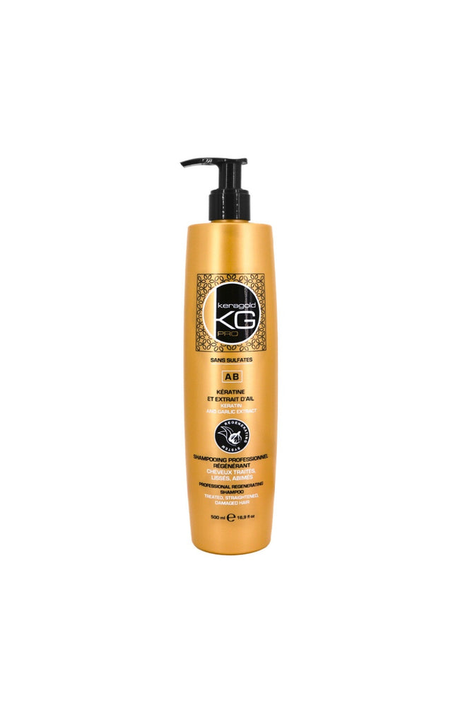 Shampoing régénérant - Kératine & extrait d'ail - Cheveux lissés & abîmés