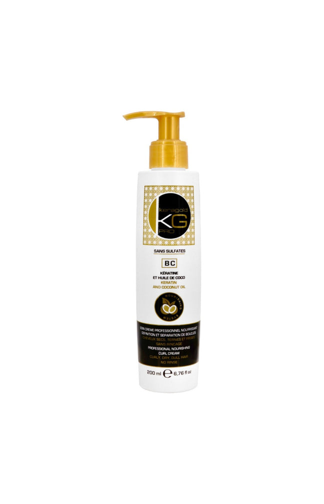 Soin définition boucles - Kératine & huile de coco - Cheveux secs, ternes & frisés - 200 ml