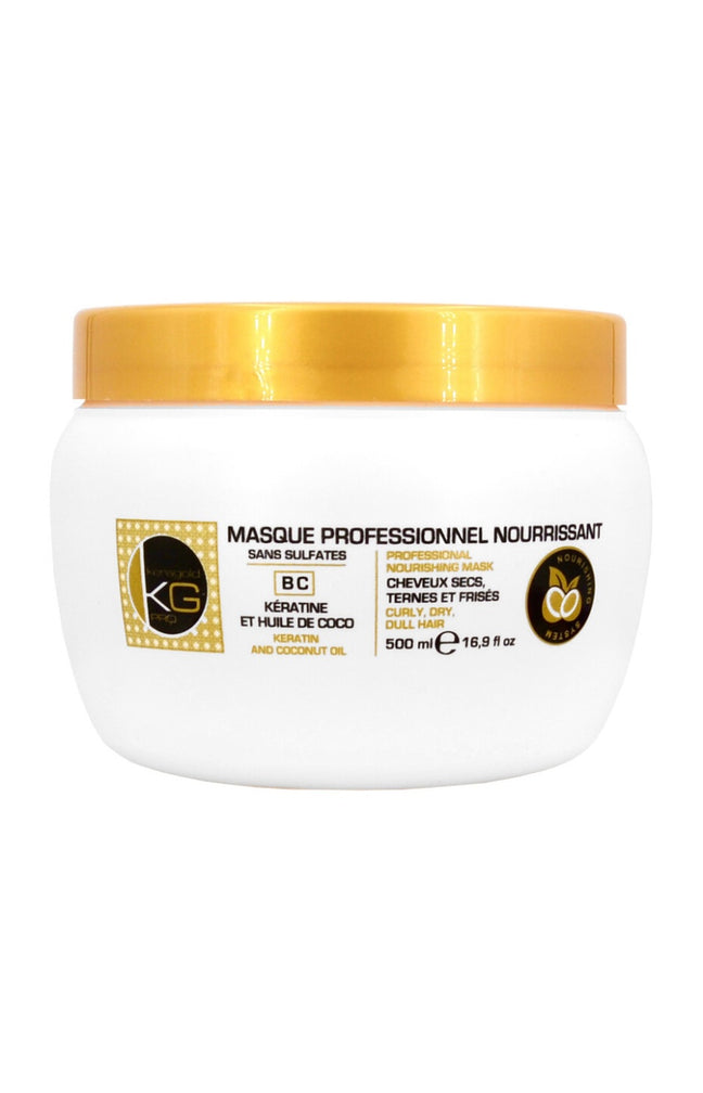 Masque nourrissant - Kératine & huile de coco - Cheveux secs, ternes & frisés