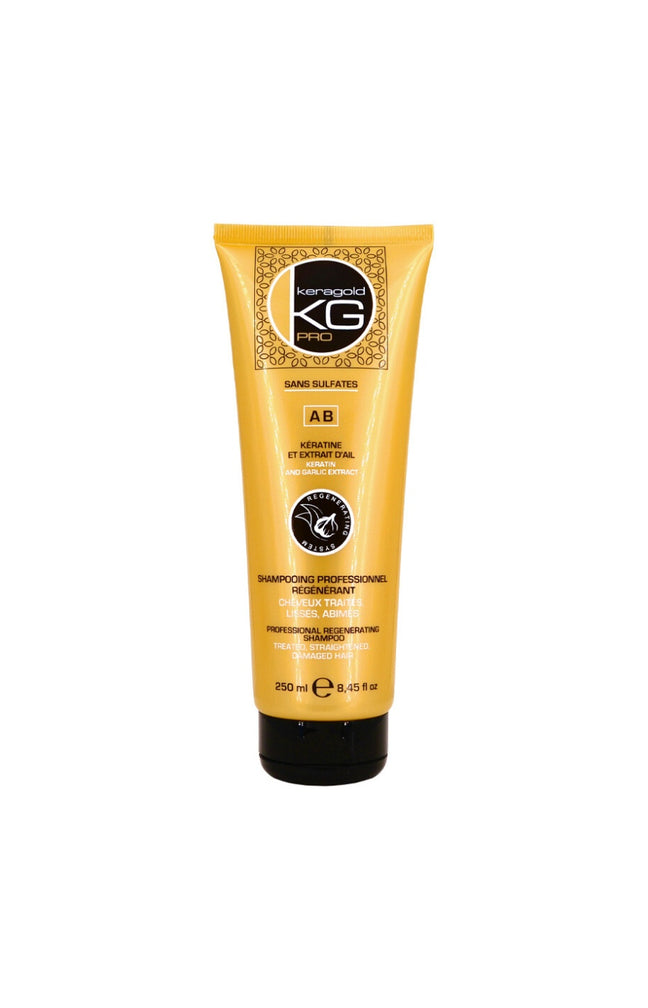 Shampoing régénérant - Kératine & extrait d'ail - Cheveux lissés & abîmés - 250 ml