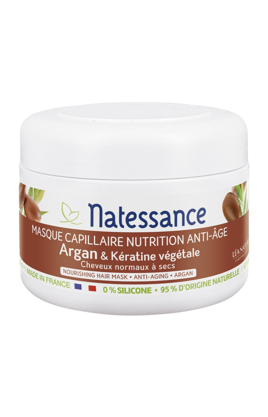 Masque nutrition intense - Argan & kératine végétale - Cheveux normaux à secs - 200 ml