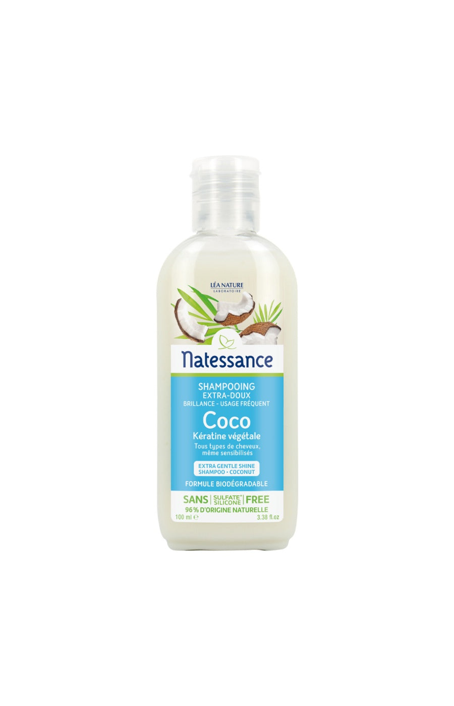 Shampoing extra-doux brillance - Huile de coco - Cheveux normaux à ternes