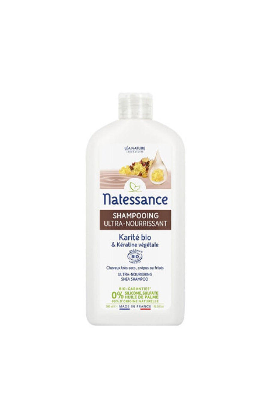 Shampoing ultra-nourrissant - Karité & kératine végétale - Cheveux crépus ou frisés - 500 ml