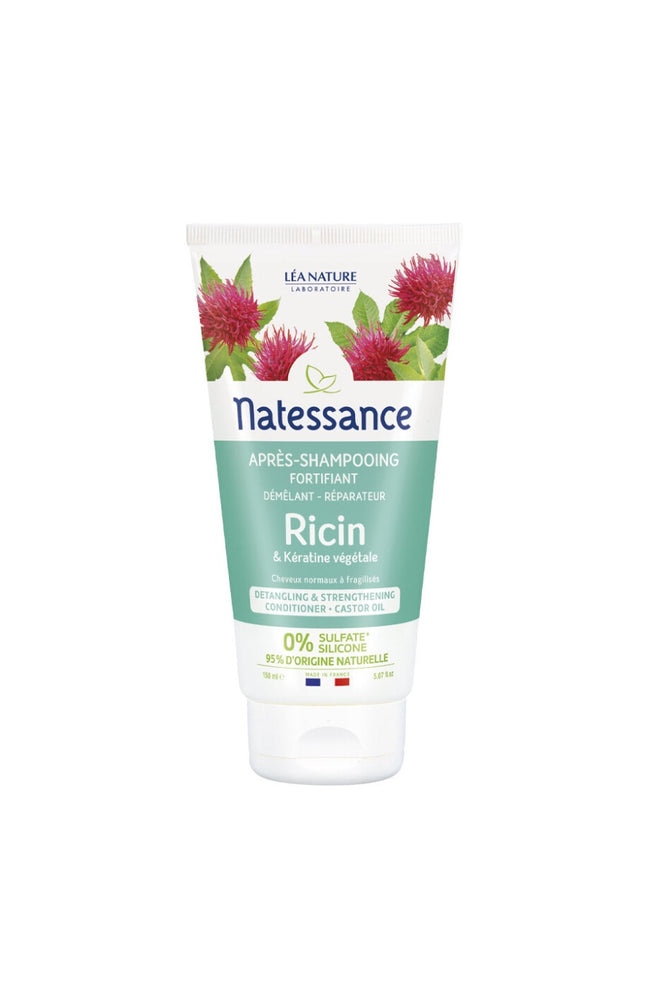 Après-shampoing fortifiant bio - Huile de ricin - Cheveux secs ou fragilisés