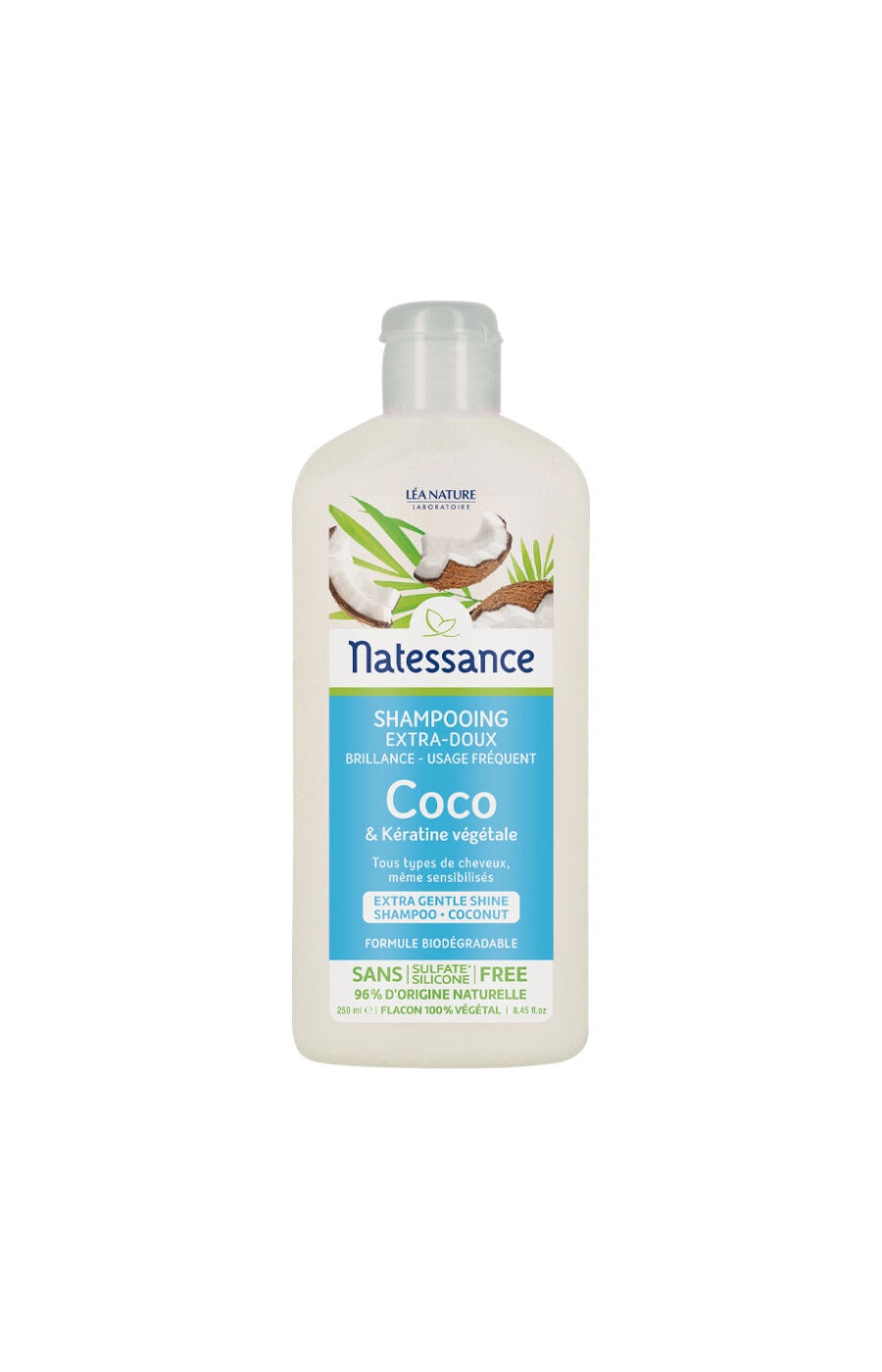 Shampoings extra-doux brillance - Huile de coco - Cheveux normaux à ternes - 2 x 250 ml