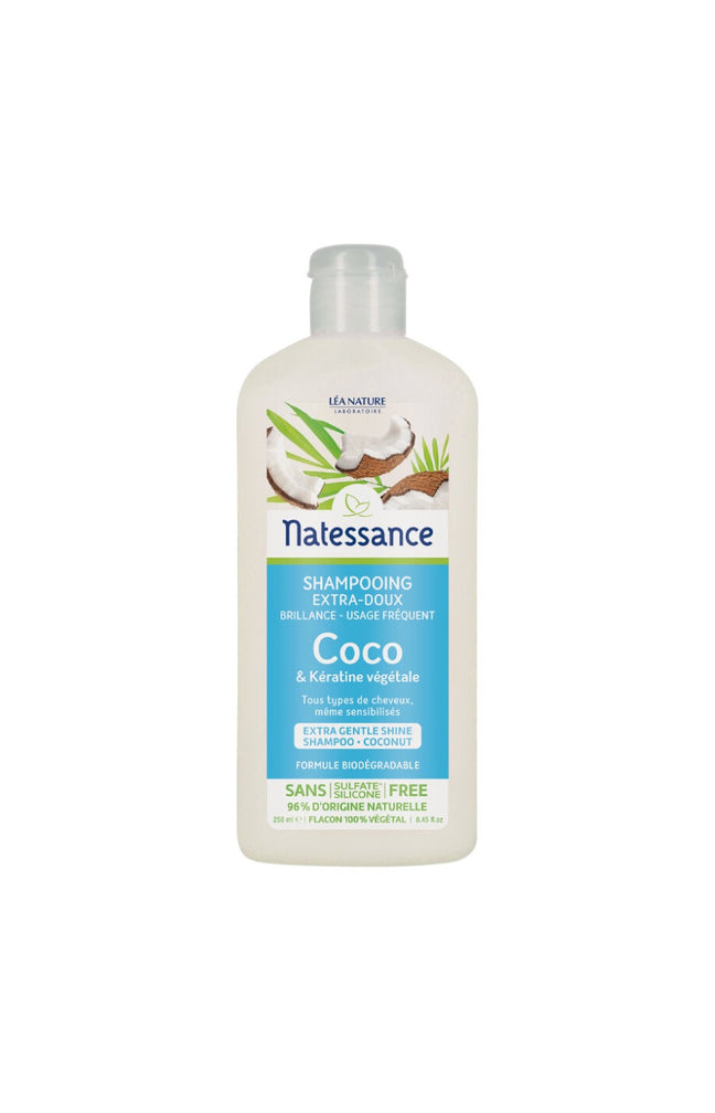 Shampoing extra-doux brillance - Huile de coco - Cheveux normaux à ternes