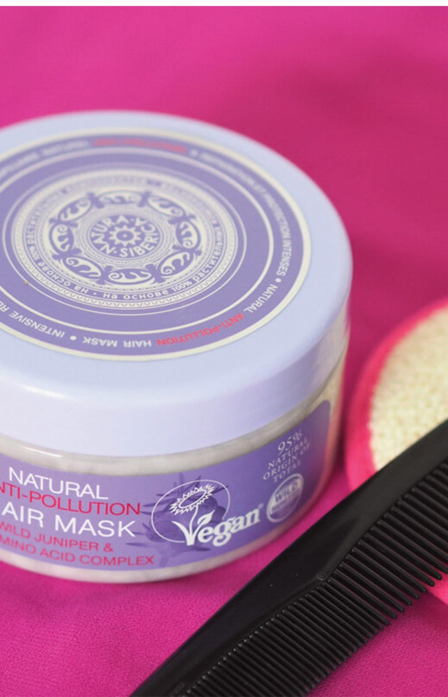 Masque anti-pollution vegan - Genévrier sauvage - Cheveux abimés - 300 ml