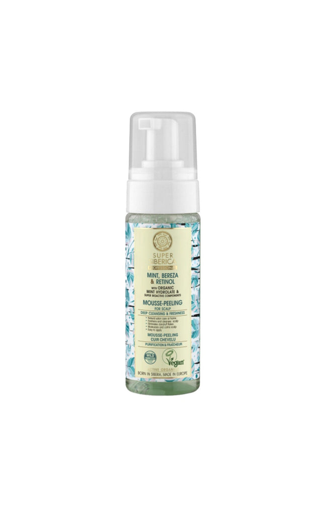 Mousse peeling - Menthe & bouleau - Super Siberica - Cheveux gras - 170 ml