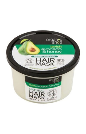 Masque réparateur - Avocat & miel bio - Cheveux abîmés - 250 ml