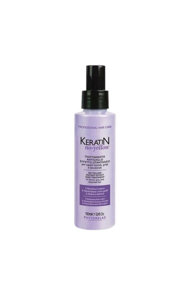 Spray anti-reflets jaunes 3-en-1 - Keratin no-yellow - Cheveux blonds, gris & décolorés - 150 ml