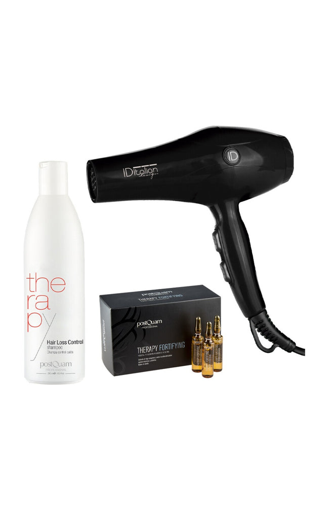Routine anti-chute - Soins & sèche-cheveux - Tous types de cheveux - 3 produits
