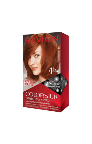 2 colorations permanentes - Colorsilk - 42 Auburn Moyen