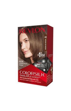 2 colorations permanentes - Colorsilk - 40 Châtain Cendré Moyen