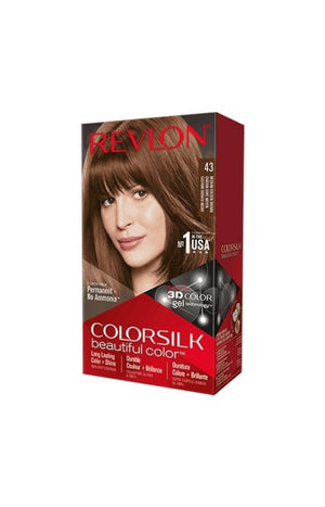 2 colorations permanentes - Colorsilk - 43 Châtain Doré Moyen