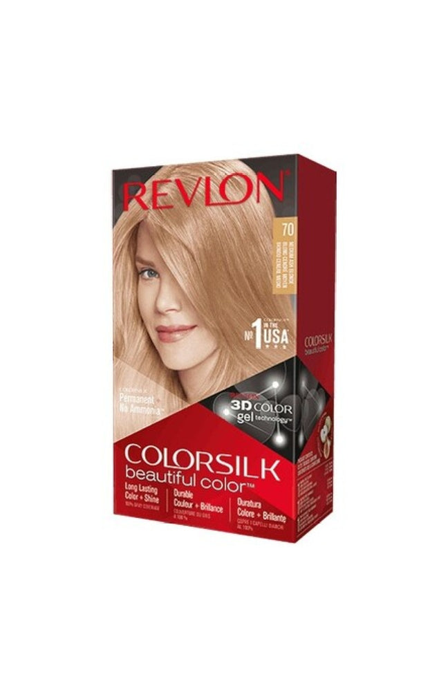 2 colorations permanentes - Colorsilk - 70 Blond Cendré Moyen