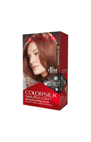 2 colorations permanentes - Colorsilk - 55 Brun Roux Clair
