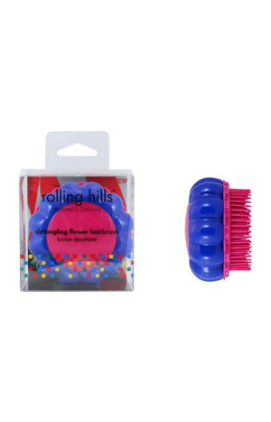 Brosse démêlante fleur - Bleu foncé