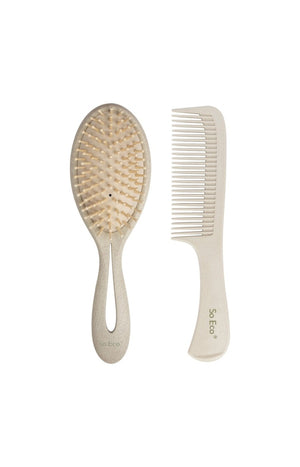 Set cheveux - Peigne & brosse - Naturel