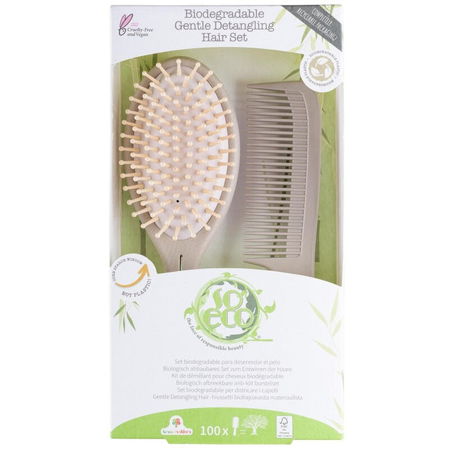 Set cheveux - Peigne & brosse - Naturel